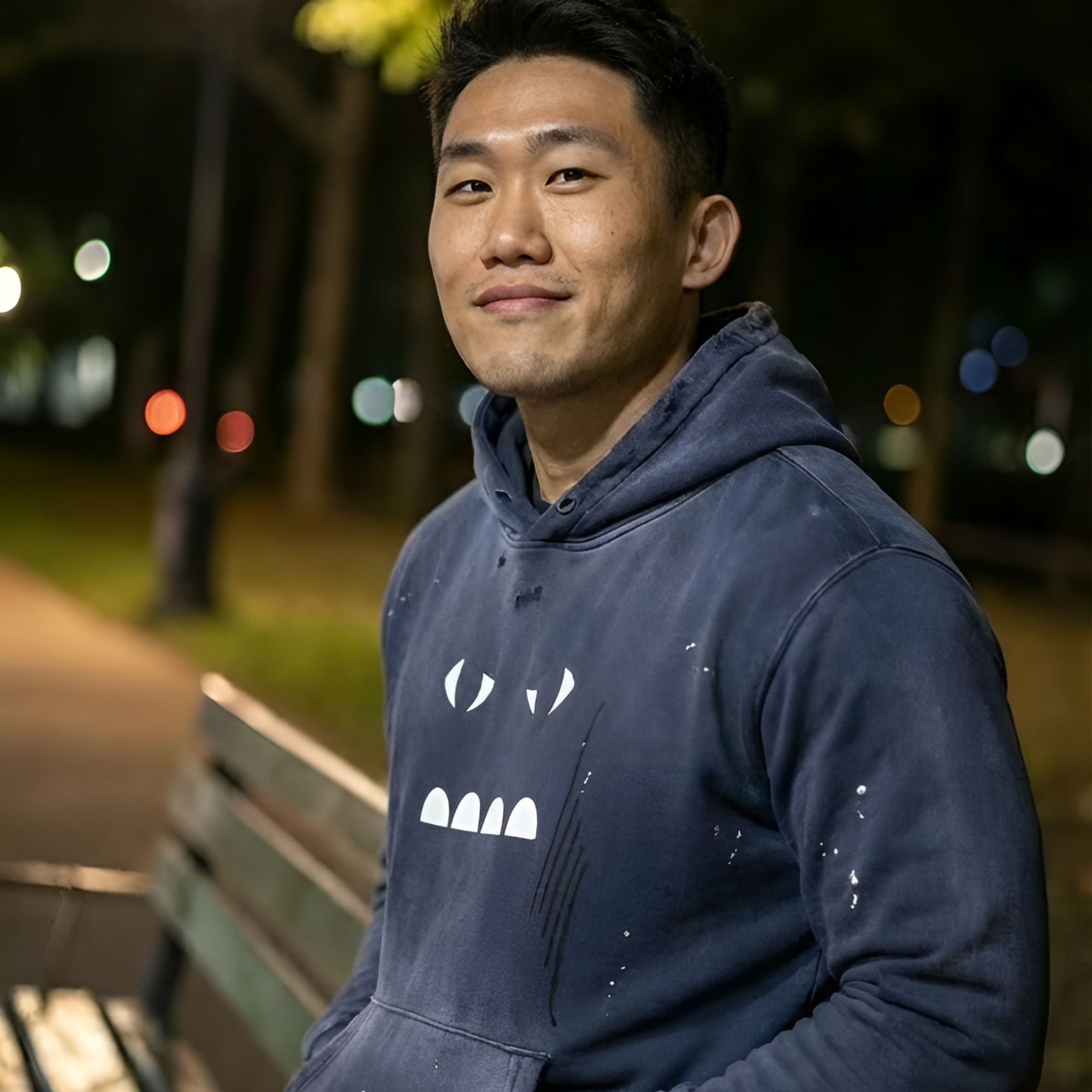 Bigfoot Attacks! At Night Hoodie - Bigfoot Kick