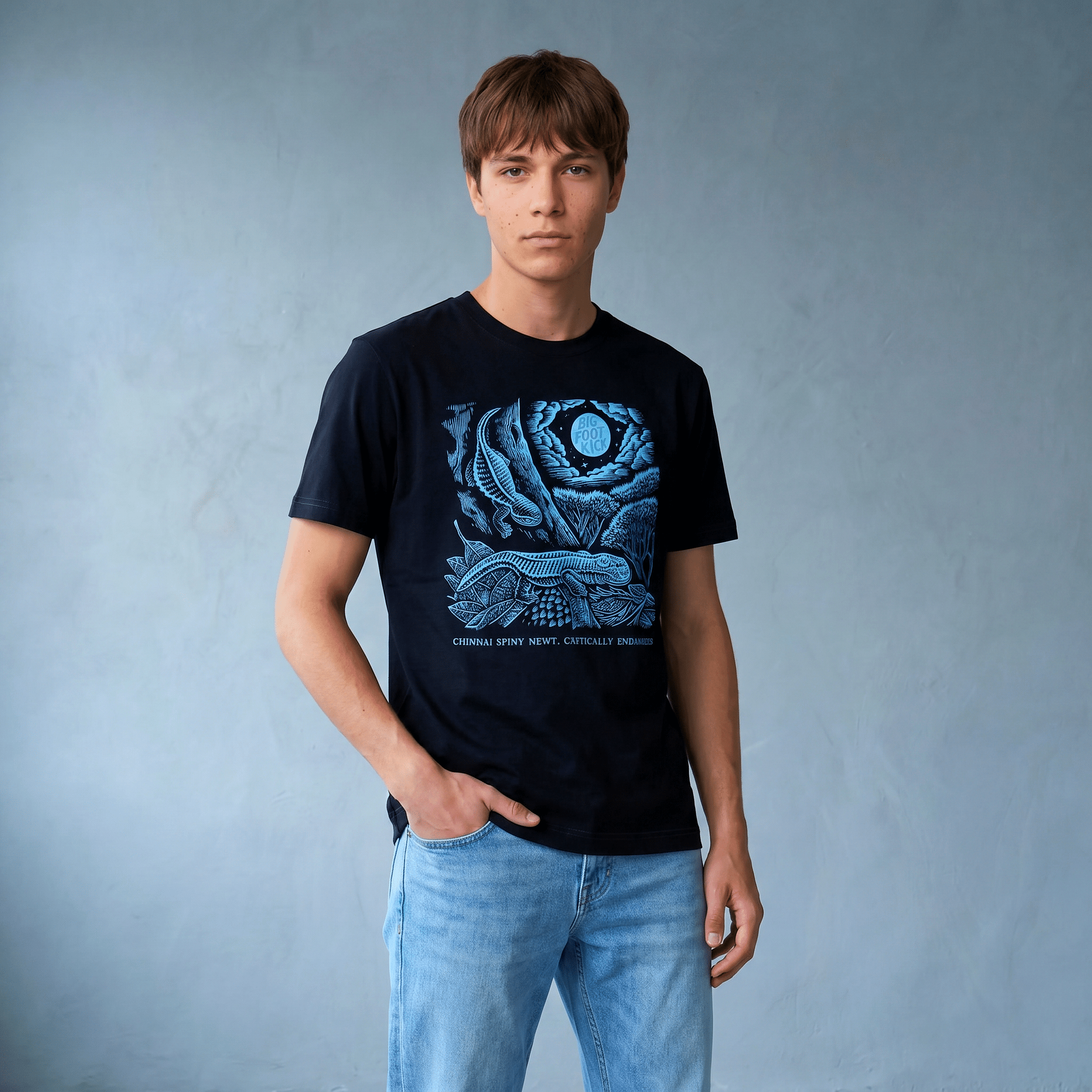 Lost Species Newt T-Shirt - Bigfoot Kick