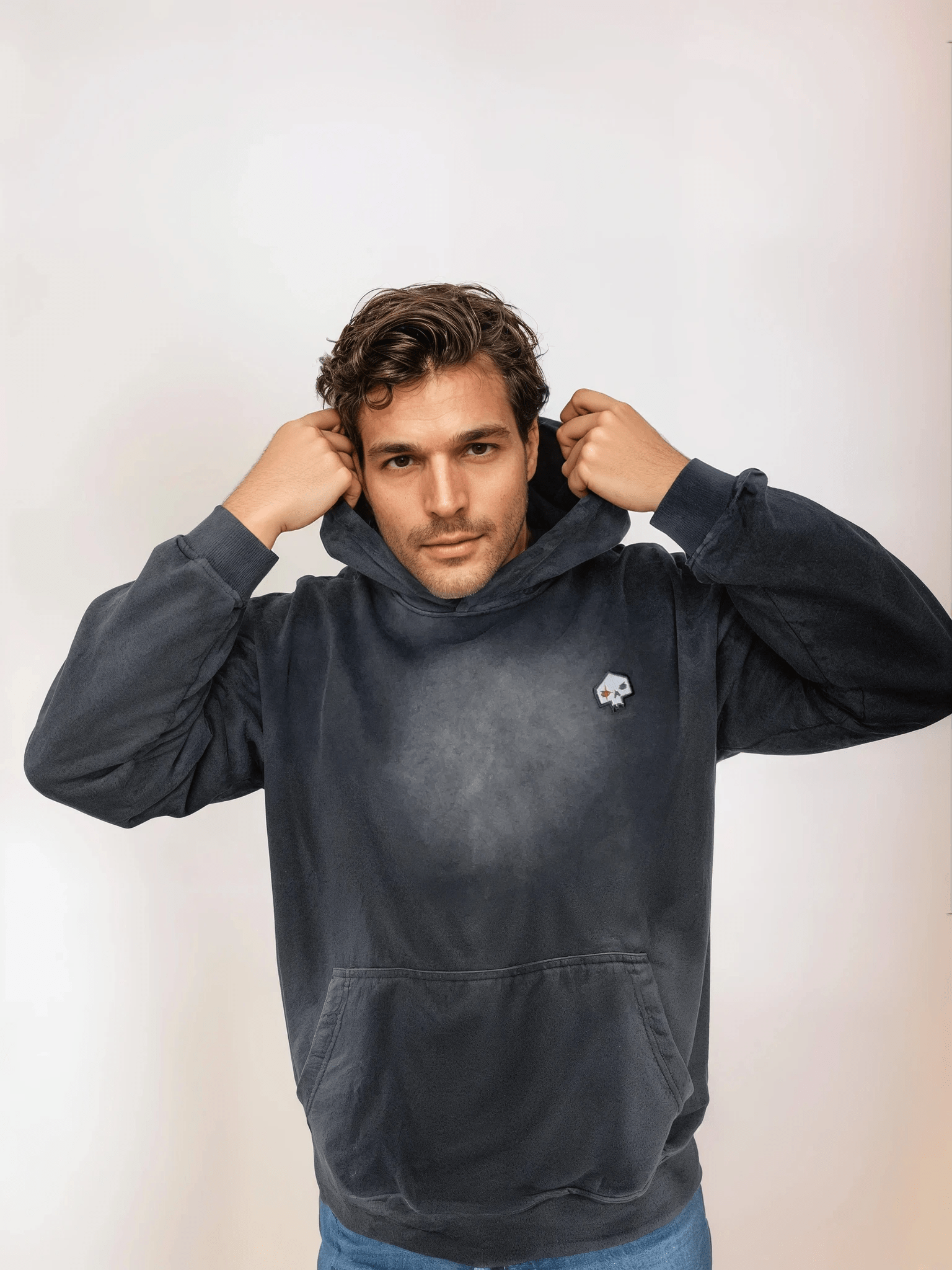 SkullRobot Washed Hoodie - Bigfoot Kick