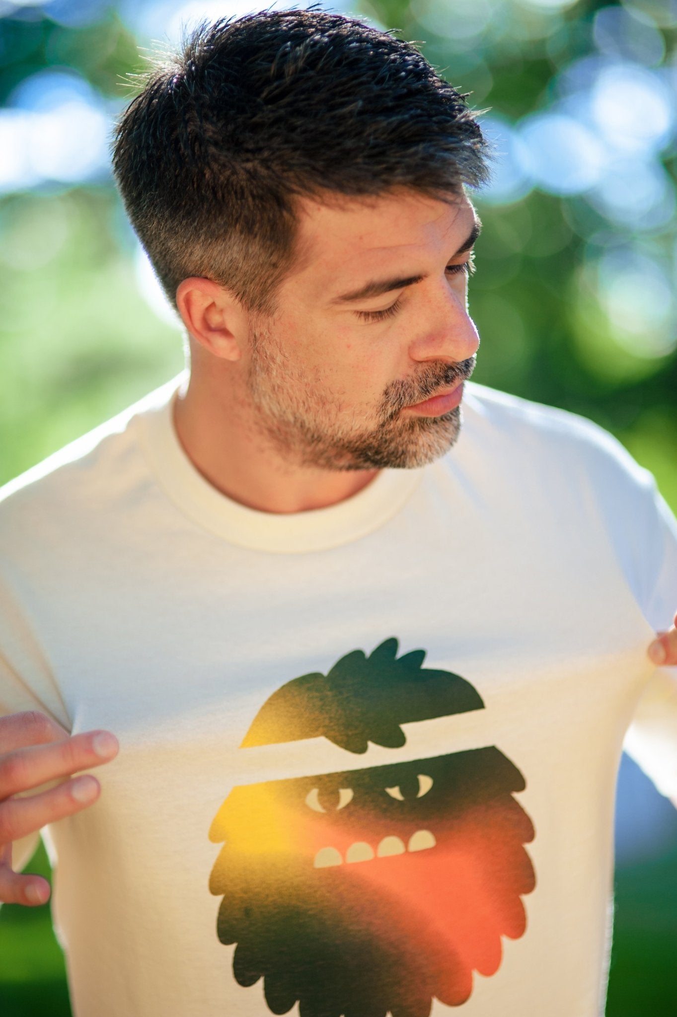 Bigfoot Kick Campfire T-Shirt in Natural - Bigfoot Kick