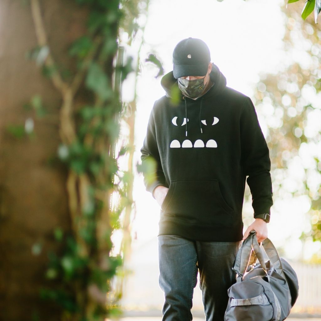 Bigfoot Kick Into the Dark Hoodie - Bigfoot Kick