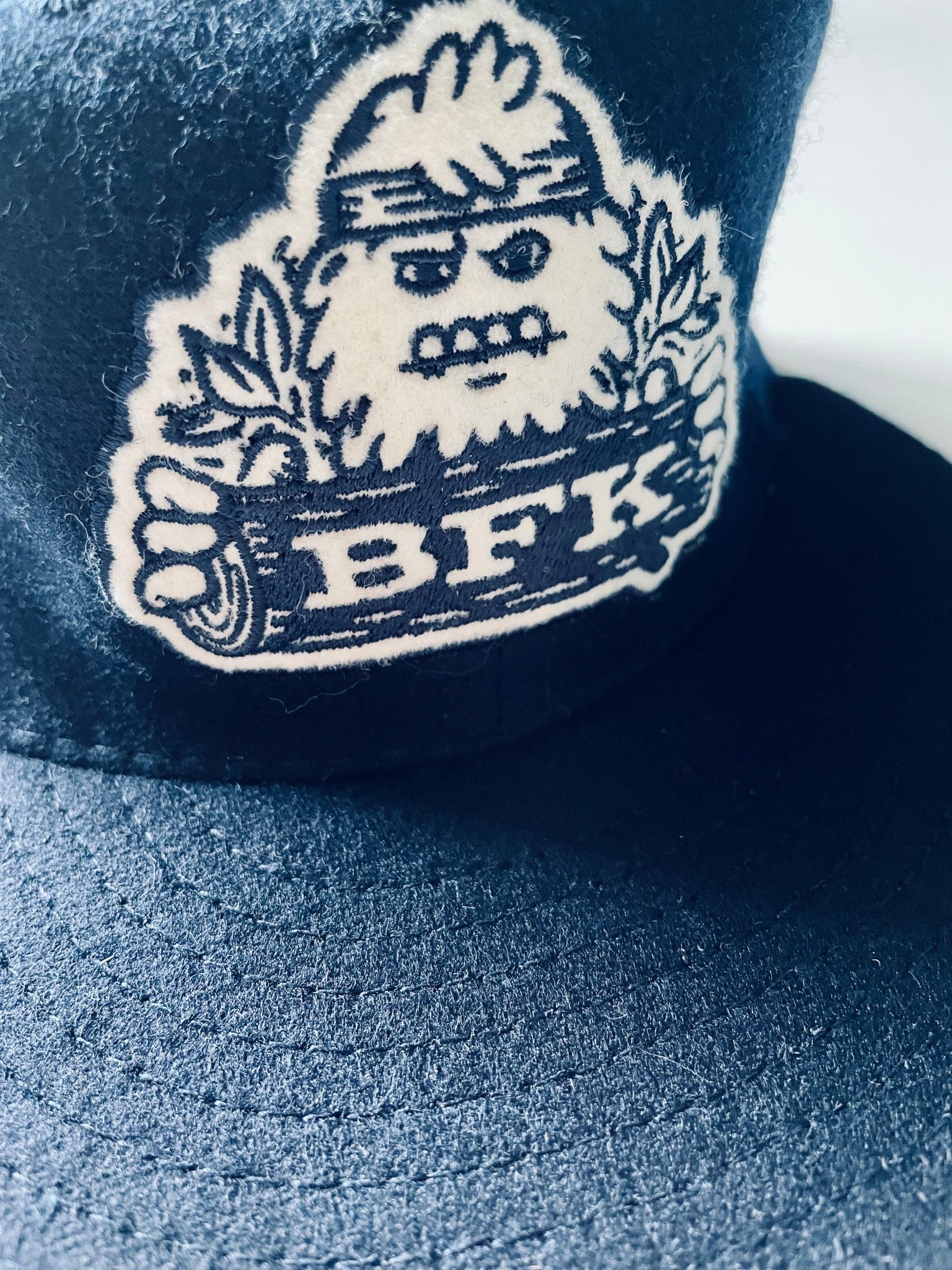 Camp Bigfoot Cap in Navy - Bigfoot Kick