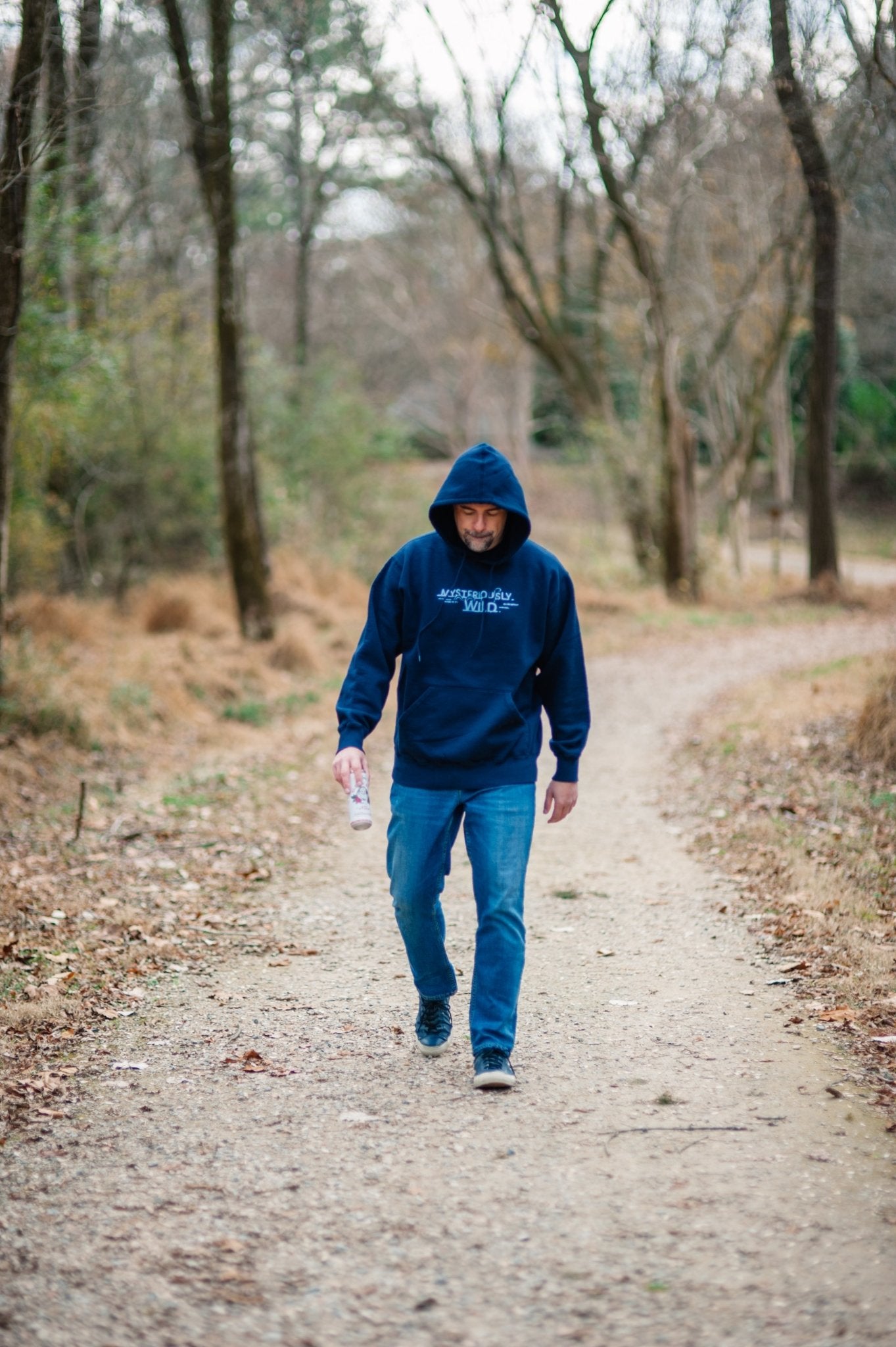 Mysteriously Wild Hoodie in Navy - Bigfoot Kick