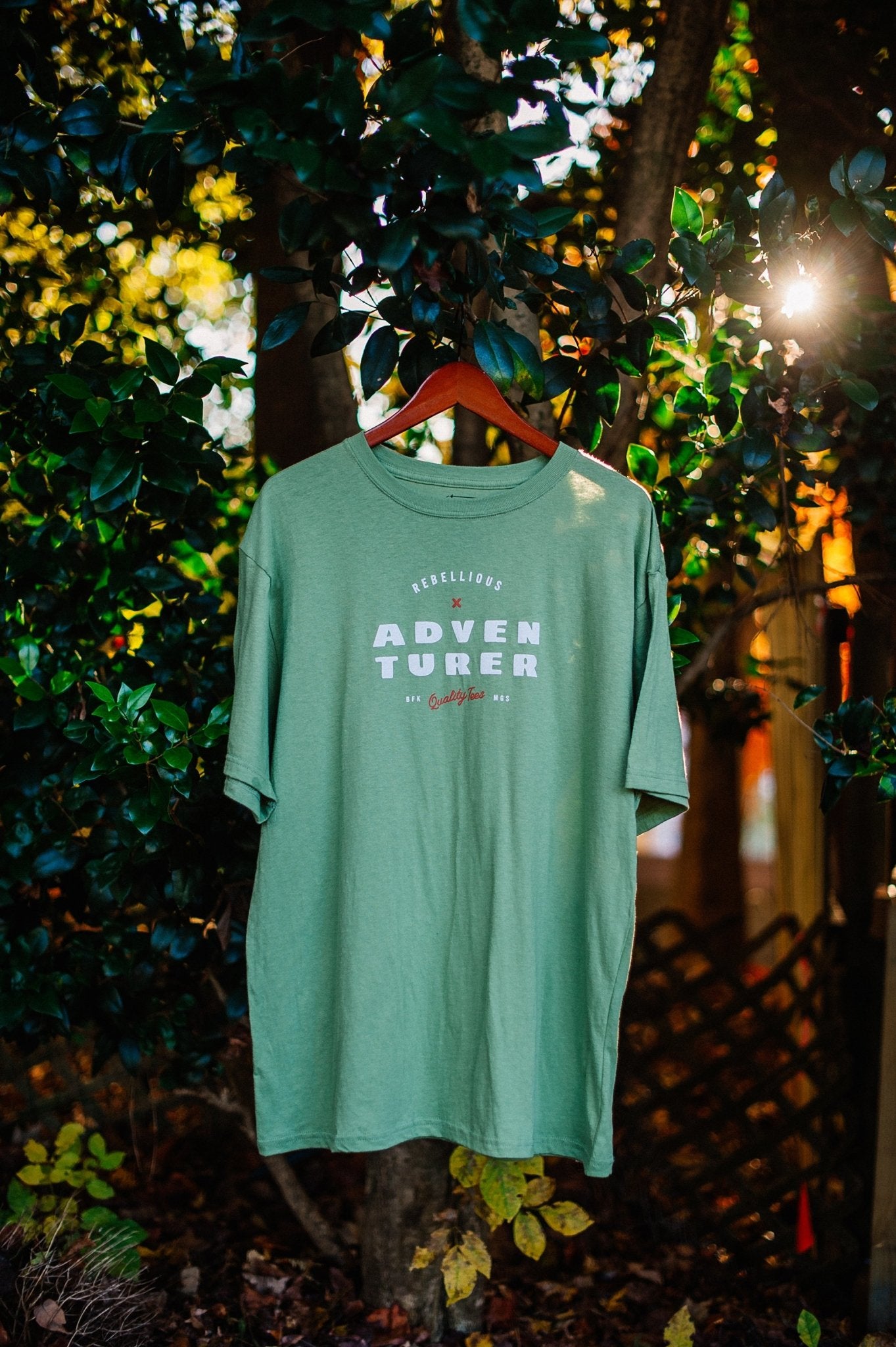Rebellious Adventurer T-Shirt in Sage - Bigfoot Kick