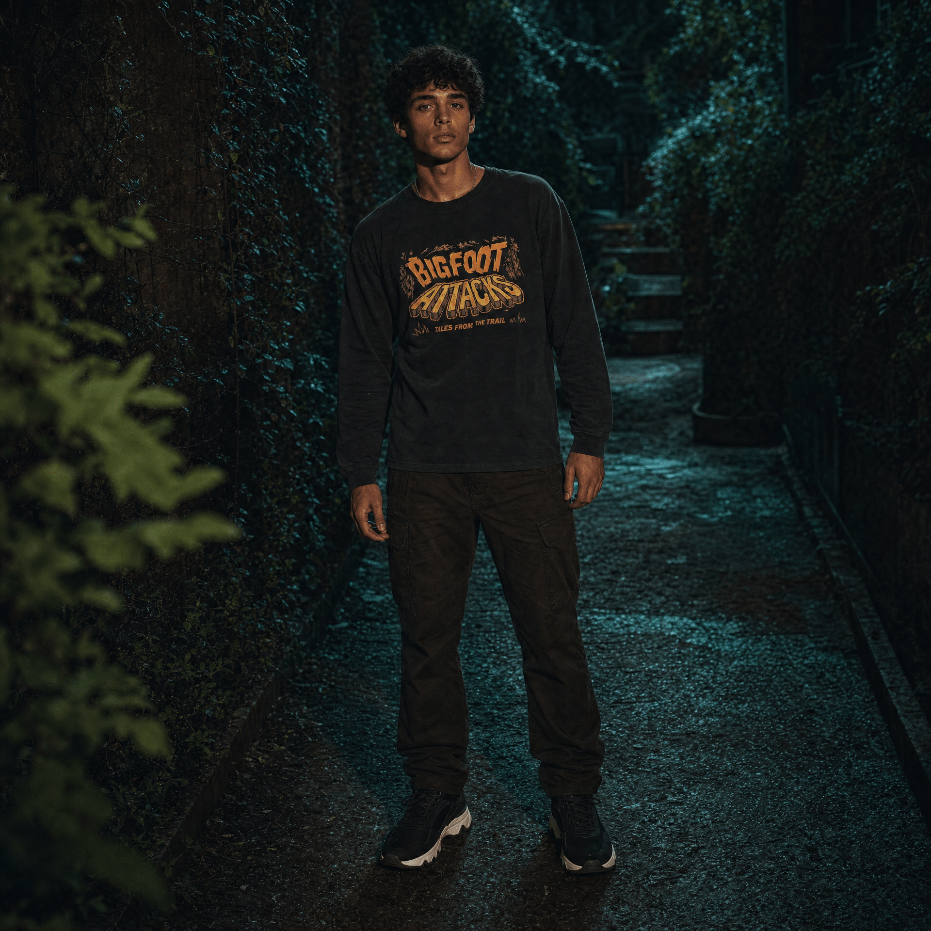 Bigfoot Attacks! Longsleeve Shirt - Bigfoot Kick