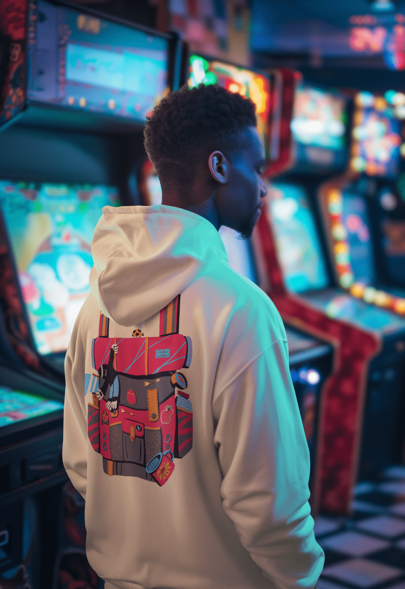 Bigfoot Backpack Hoodie - Bigfoot Kick