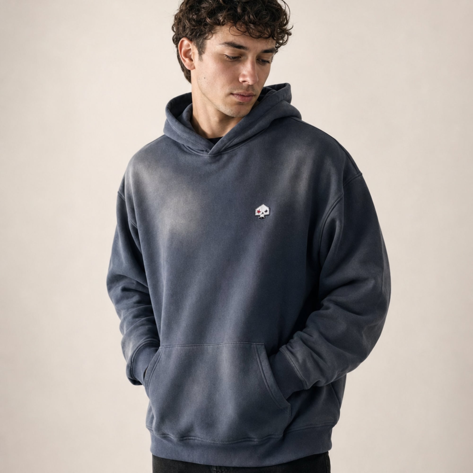 SkullRobot Washed Hoodie - Bigfoot Kick