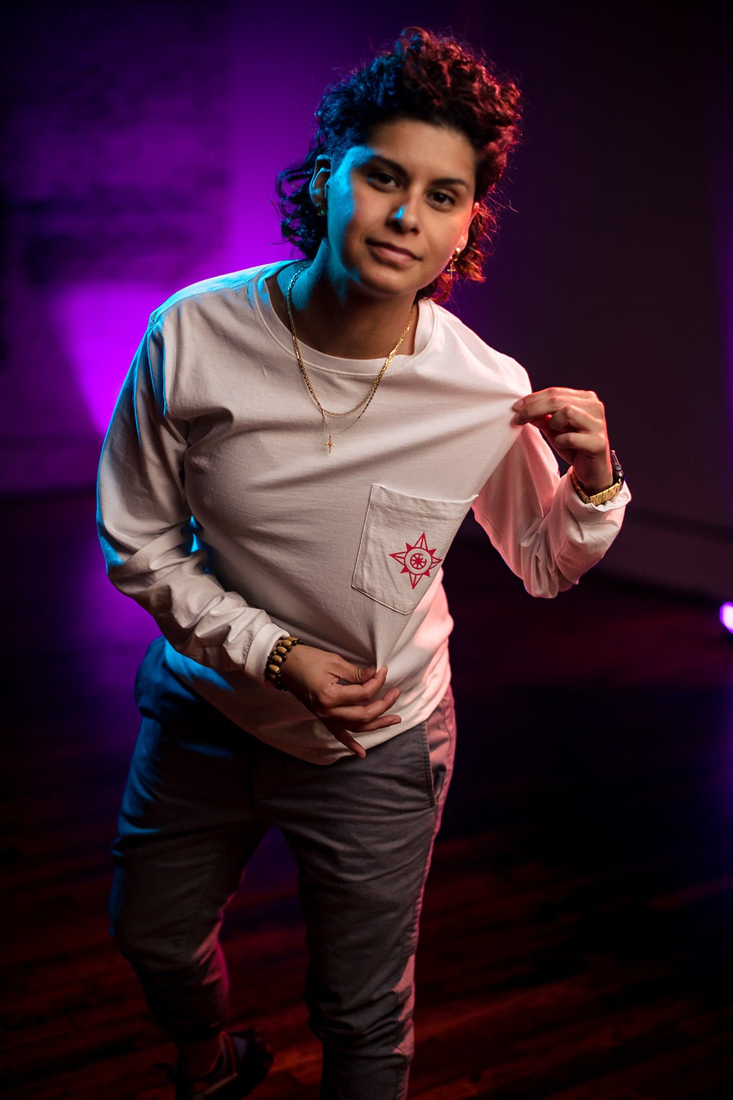 Beastland Icon Long Sleeve T-Shirt in White - Bigfoot Kick