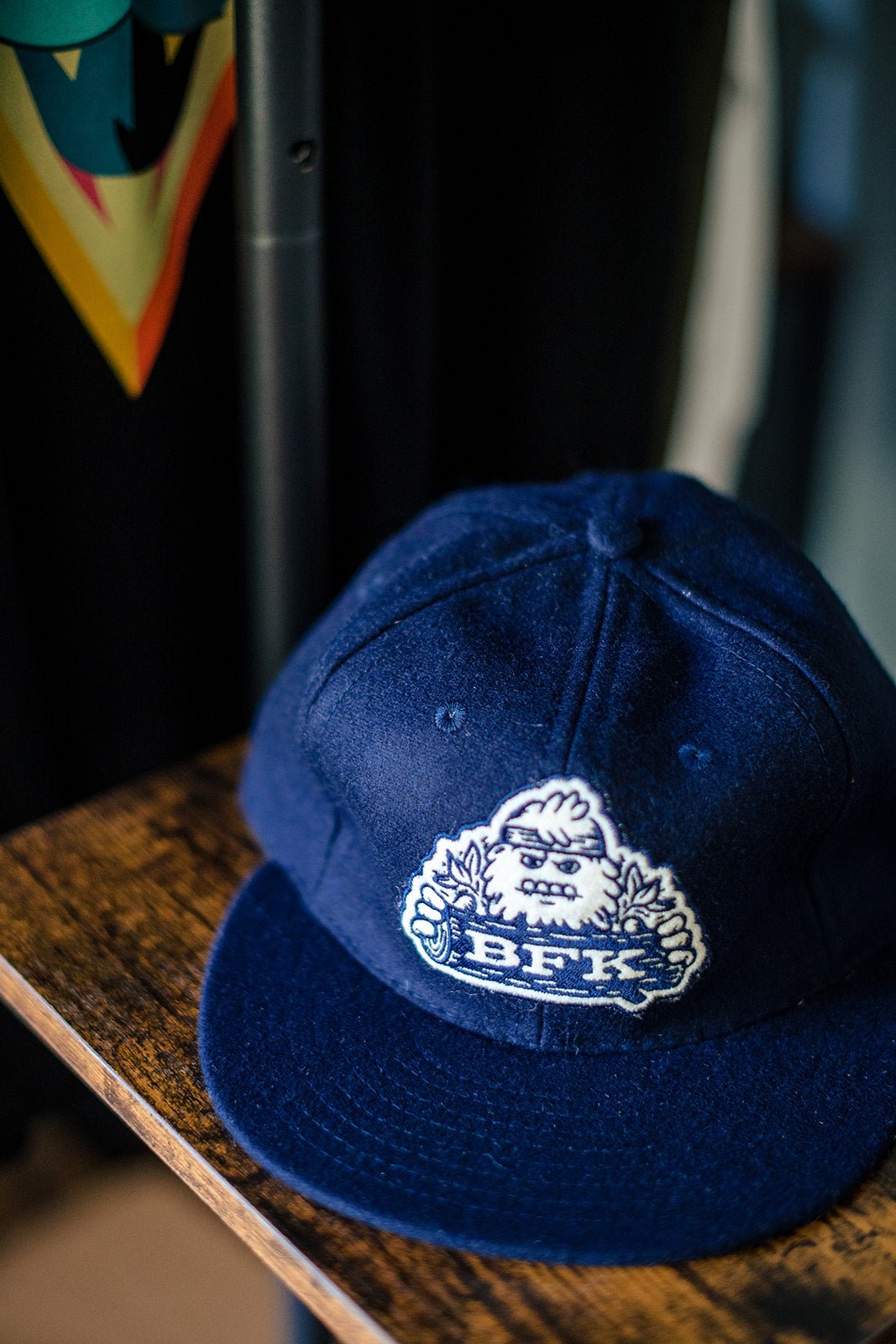 Camp Bigfoot Cap in Navy - Bigfoot Kick