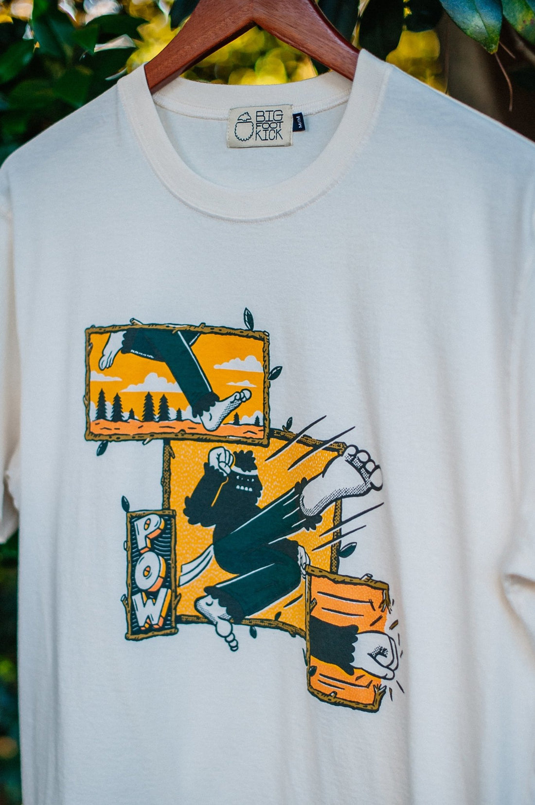 Fight Sequence T-Shirt in Eco Cream - Bigfoot Kick