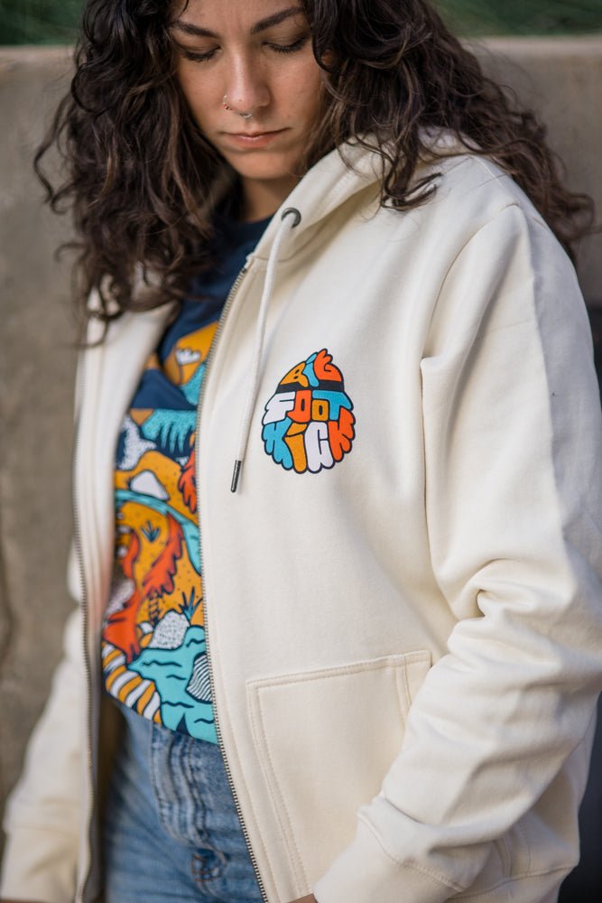 Melty Bigfoot Zip-Up Hoodie - Bigfoot Kick