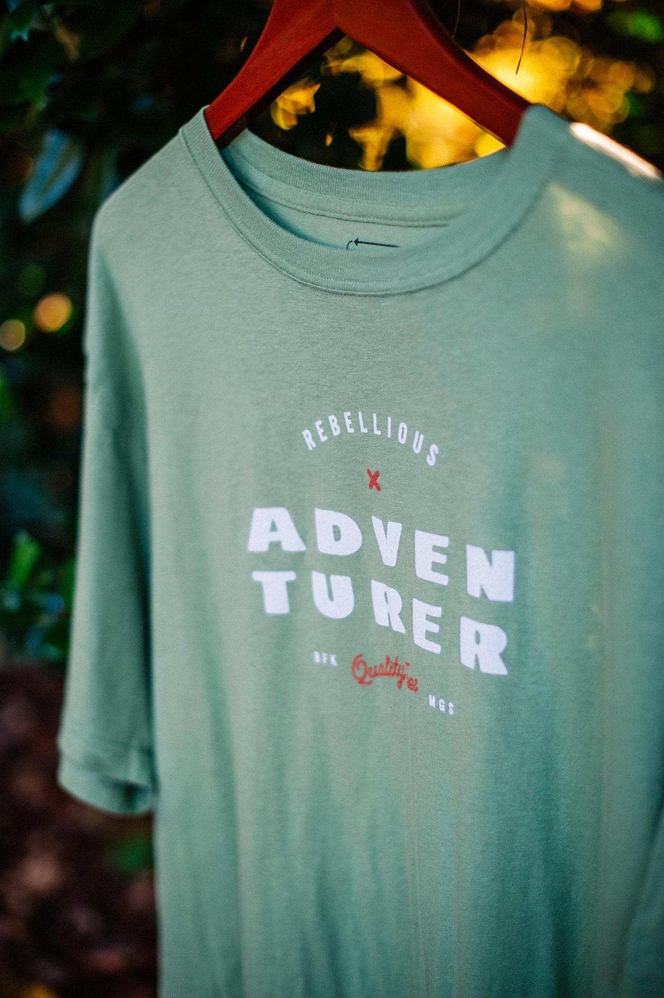 Rebellious Adventurer T-Shirt in Sage - Bigfoot Kick