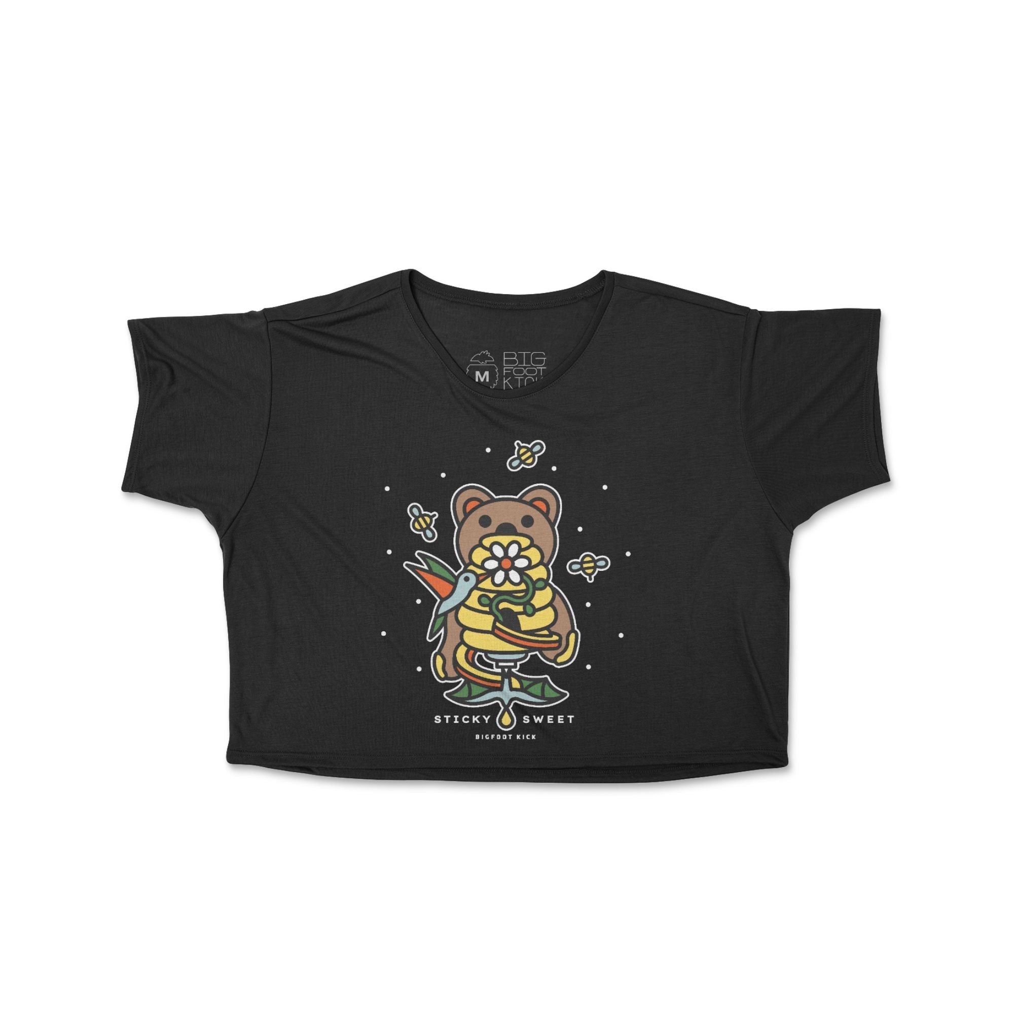 Sticky Sweet Women's Crop Tee - Bigfoot Kick